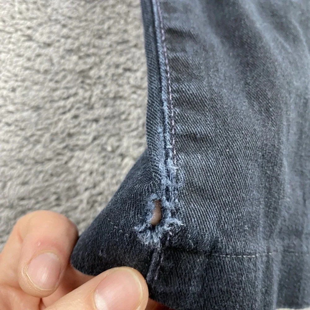 Levis 511 Slim Fit Straight Leg Jeans Mens 32x27 Black Low Rise‎